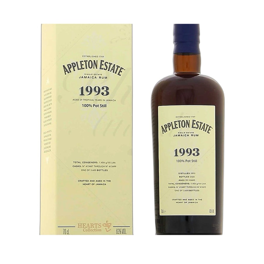 APPLETON HEARTS 1993 / RHUM / 70 CL / 63°