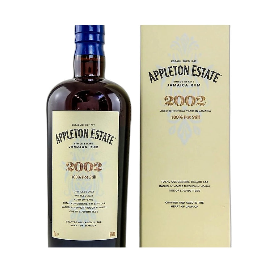 APPLETON HEARTS 2002 / RHUM / 70 CL / 63°